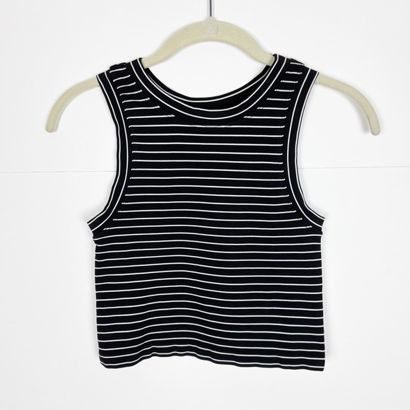 Intimately By Free People Tops - Free People Intimately Seamless Stripe Brami Black White Crop Top Size XS/Small
